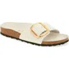 Birkenstock Madrid Big Buckle Slide Sandal In Antique White