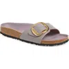 Birkenstock Madrid Hammered Big Buckle Slide Sandal In Faded Purple