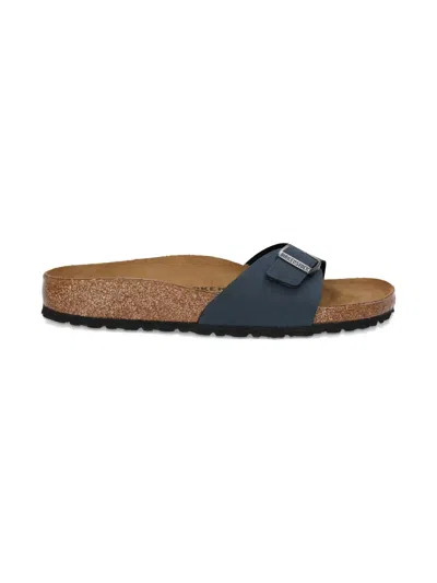 Birkenstock Kids' Madrid "navy" Buckle Sandals In Blue