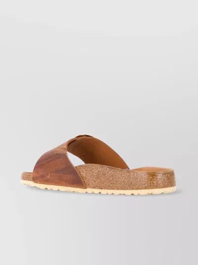 Birkenstock Madrid Slipper Sandals Cork Sole In Orange