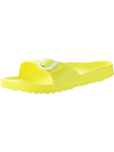 Birkenstock Madrid Womens Slip On Sl Footbed Sandals In Yellow