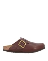 Birkenstock Boston Bold Leather Clog With Sab In Brown