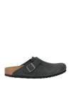 Birkenstock Boston Oiled Leather | Black In Grey