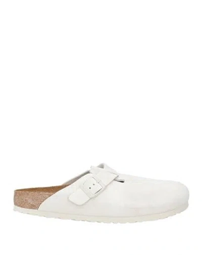Birkenstock Man Mules & Clogs Off White Size 13 Leather