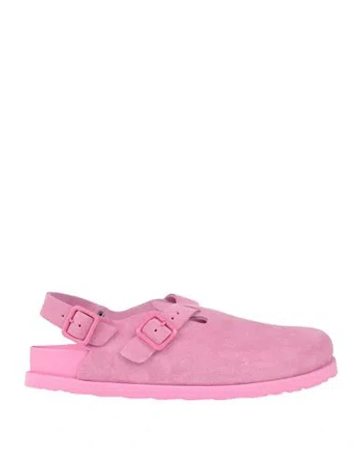 Birkenstock Man Mules & Clogs Pink Size 9 Leather