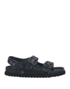 Birkenstock Sandals 1774 Milano Raffia In Blue