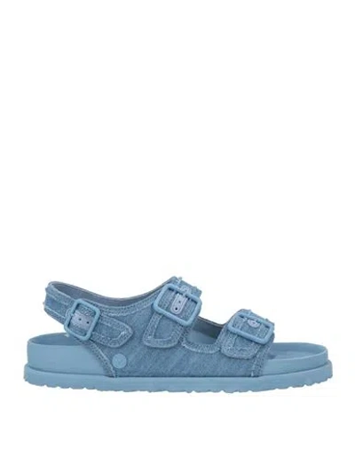 Birkenstock Man Sandals Light Blue Size 13 Textile Fibers
