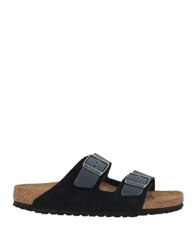 Birkenstock Man Sandals Midnight Blue Size 8 Leather