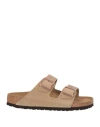 Birkenstock Womens Tobacco Brown Arizona Two-strap Faux-leather Sandals In Beige