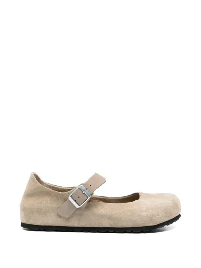 Birkenstock Mantova Buckle Ballet Flats In Neutral