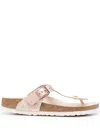 Birkenstock Marble-print Flip Flops In Pink