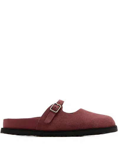 Birkenstock Maria Buckle-strap Mules In Burgundy
