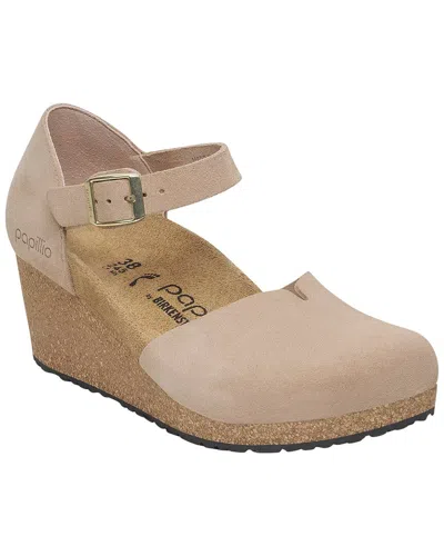 Birkenstock Mary Suede Sandal In Neutral