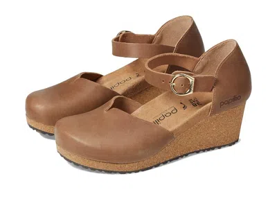 Birkenstock Mary Wedge Sandal - Leather Women's Wedge Shoes Cognac Leather 1: Eu 37 (us Women's 6-6.5) Narrow In Tan