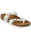 Birkenstock Mayari Womens Nubuck Leather Sandals In White