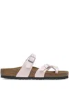 Birkenstock Womens Soft Pink Nubuck Mayari Cross-strap Leather Sandals Eur 41 / 8 Uk In Pink