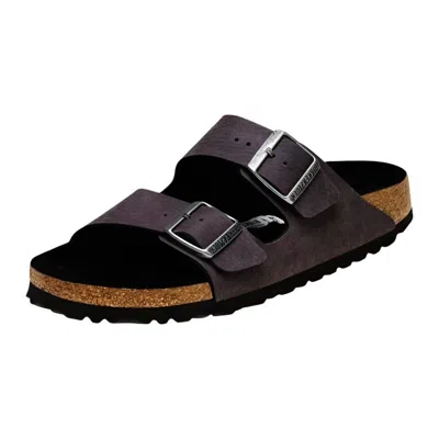 Birkenstock Men's Arizona Birkibuc Shearling In Desert Dusk Black In Multi