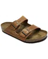 Birkenstock Men's Arizona Leather Two-strap Sandals From Finish Line In Brown
