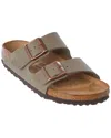 Birkenstock Arizona Sandal Bf Nubuck Stone In Grey