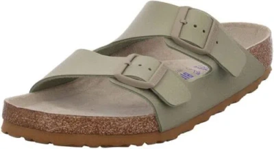 Pre-owned Birkenstock Men's Arizona Sfb Birko-flor Sz_8-8.5_beige Medium