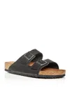 Birkenstock Arizona 25 Mm Platform Slides In Black