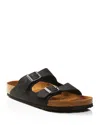 Birkenstock Men's Arizona Slide Sandals In Black/dark Sand In Black/dark Sand