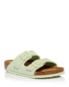 Birkenstock Arizona Logo-detailed Slides In Light Green