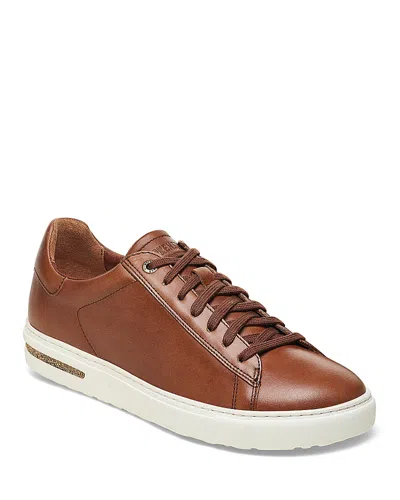 Birkenstock Bend Low Leather Sneaker In Burgundy