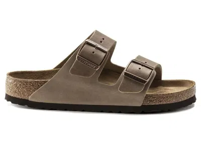 Pre-owned Birkenstock Men's  Arizona Soft Footbed Oiled Leather Sneakers In Tobacco Brown