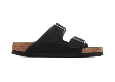 Pre-owned Birkenstock Men's  Arizona Soft Footbed Suede Sneakers In Black
