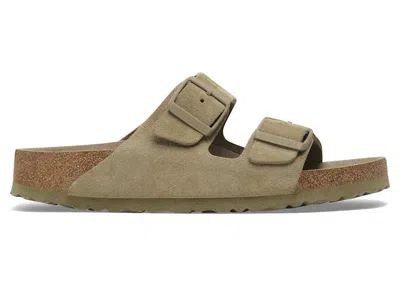 Pre-owned Birkenstock Men's  Arizona Soft Footbed Suede Sneakers In Faded Khaki