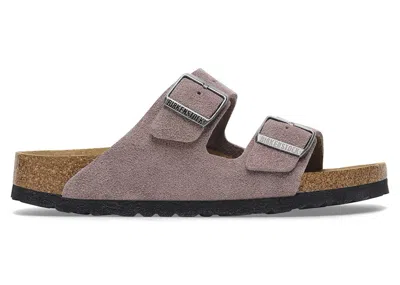 Pre-owned Birkenstock Men's  Arizona Soft Footbed Suede Sneakers In Faded Purple