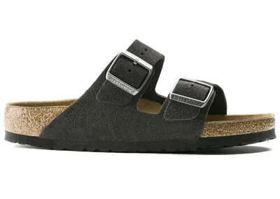 Pre-owned Birkenstock Men's  Arizona Soft Footbed Suede Sneakers In Velvet Grey In Gray