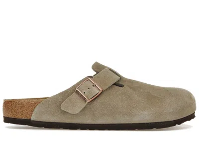 Pre-owned Birkenstock Men's  Boston Bs Suede Sneakers In Taupe