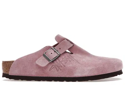 Pre-owned Birkenstock Men's  Boston Clog Stussy (2021) Sneakers In Dusty Pink
