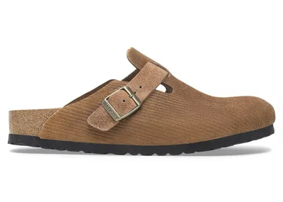 Pre-owned Birkenstock Men's  Boston Embossed Corduroy Sneakers In Dark Tea