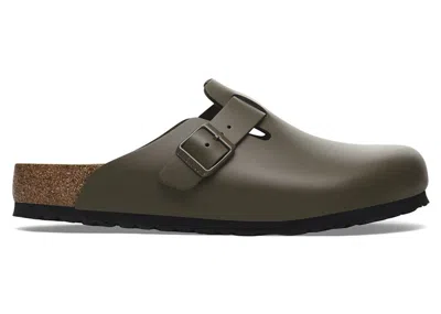 Pre-owned Birkenstock Men's  Boston Natural Leather Sneakers In Concrete Gray