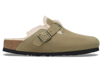 Pre-owned Birkenstock Men's  Boston Shearling Sneakers In Taupe
