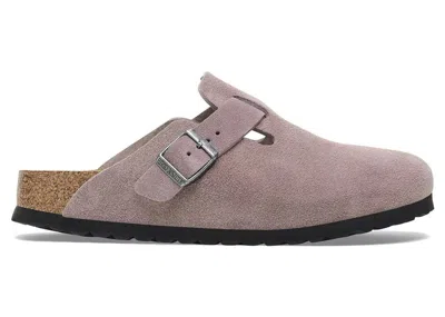 Pre-owned Birkenstock Men's  Boston Suede Sneakers In Faded Purple