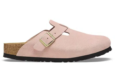 Pre-owned Birkenstock Men's  Boston Suede Sneakers In Light Rose In Pink