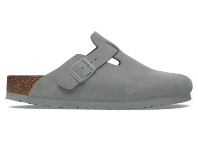 Pre-owned Birkenstock Men's  Boston Suede Sneakers In Pure Sage In Green