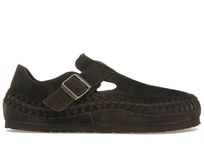 Pre-owned Birkenstock Men's  London Braided Kith Sneakers In Mocha In Brown