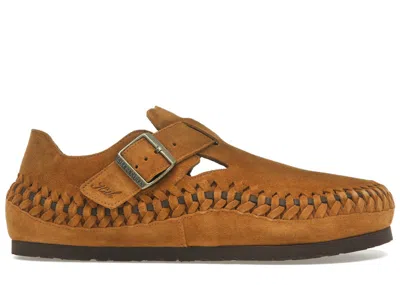 Pre-owned Birkenstock Men's  London Braided Shearling Kith Sneakers In Mink/mocha In Brown