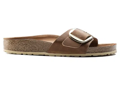 Pre-owned Birkenstock Men's  Madrid Big Buckle Oiled Leather Sneakers In Cognac In Brown