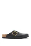 Birkenstock Boston Bold Leather Clog With Sab In Black