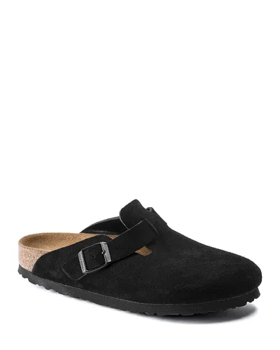 BIRKENSTOCK MEN'S BOSTON CLOGS IN BLACK