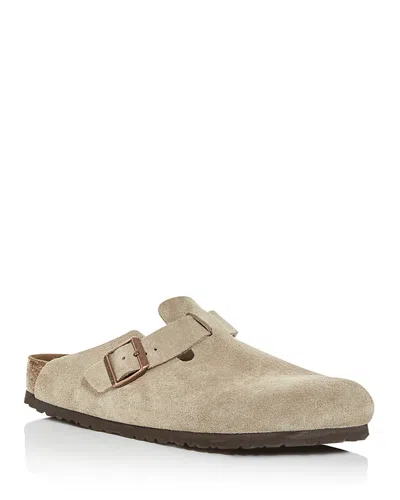 Birkenstock Men's Boston Clogs In Taupe