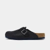 Birkenstock Men's Boston Corduroy Suede Embossed Clogs From Finish Line In Midnight
