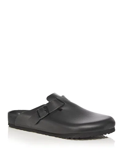 Birkenstock Men's Boston Exquisite Slip On Clogs In All Black