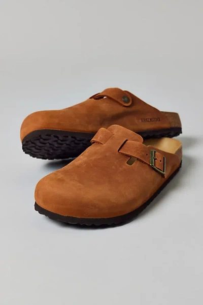 Birkenstock Men's Boston Oiled Leather Clog In Cognac Oiled Leather, Men's At Urban Outfitters